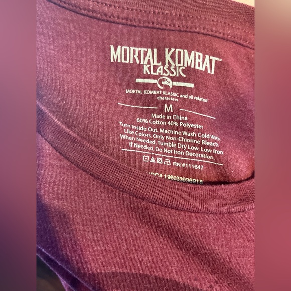 Mortal Kombat Klassic Dragon Graphic Print Short--Sleeve Red Tone T-Shirt. M. - Picture 8 of 8